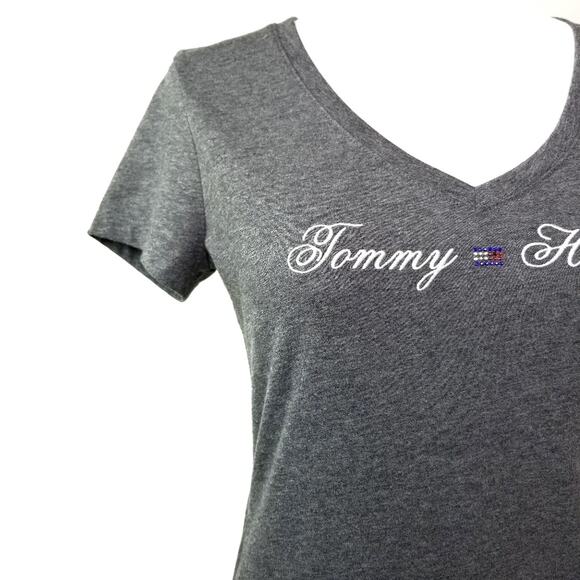 Tommy Hilfiger Rhinestone Flag VNeck Tee - Picture 6 of 6